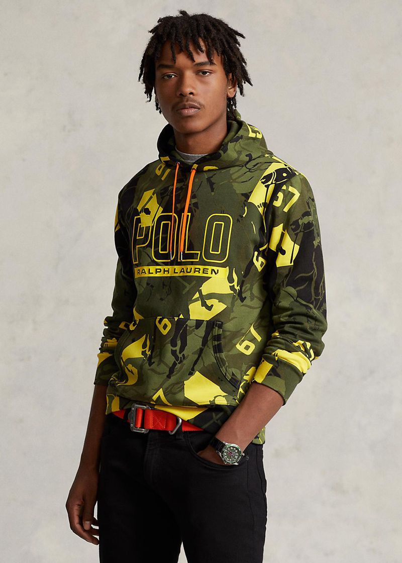 Sudadera Con Capucha Polo Ralph Lauren Hombre Logo Polo Pony Camo Double-Knit Chile Multicolor LHBAF-5728